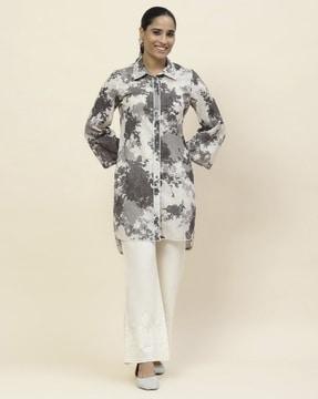 women relaxed fit floral print tunic