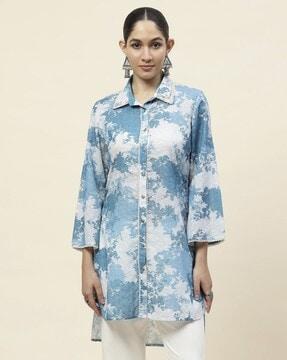 women relaxed fit floral print tunic