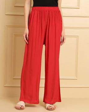 women relaxed fit palazzo pants