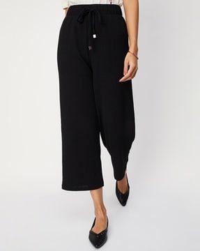 women relaxed fit pants with drawstring waist