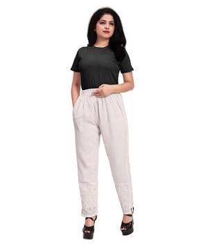 women relaxed fit pants with insert pocket