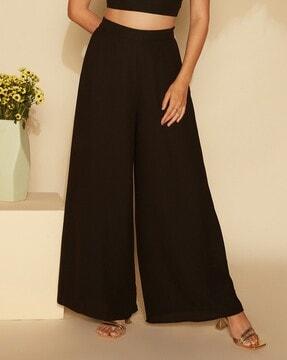 women relaxed fit pants with insert pockets