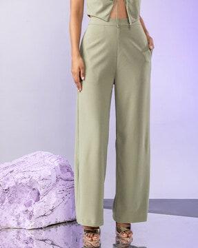 women relaxed fit pants with insert pockets