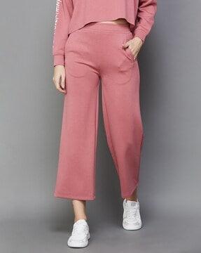 women relaxed fit pants with insert pockets