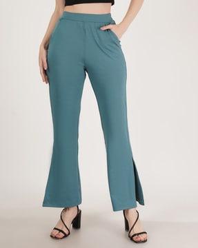 women relaxed fit pants with insert pockets