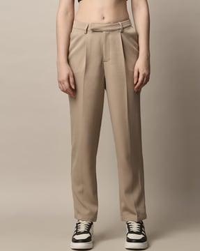 women relaxed fit pants with insert pockets