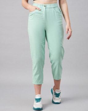 women relaxed fit pants with slip pockets