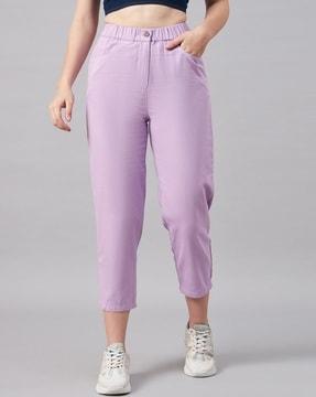 women relaxed fit pants with slip pockets