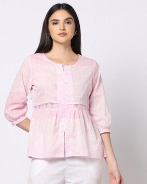 women relaxed fit peplum top