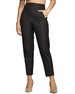 women relaxed fit pleated pants