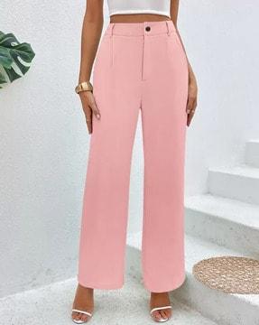 women relaxed fit pleated trousers