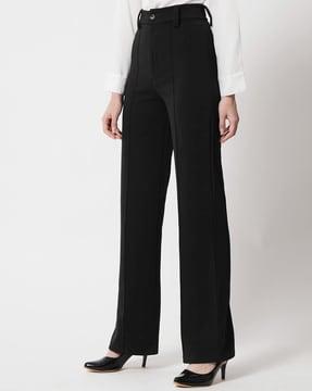 women relaxed fit pleated trousers