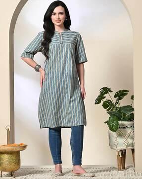 women relaxed fit printed tunic