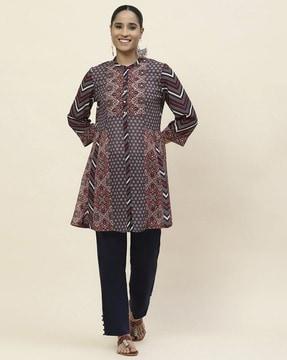 women relaxed fit printed tunic