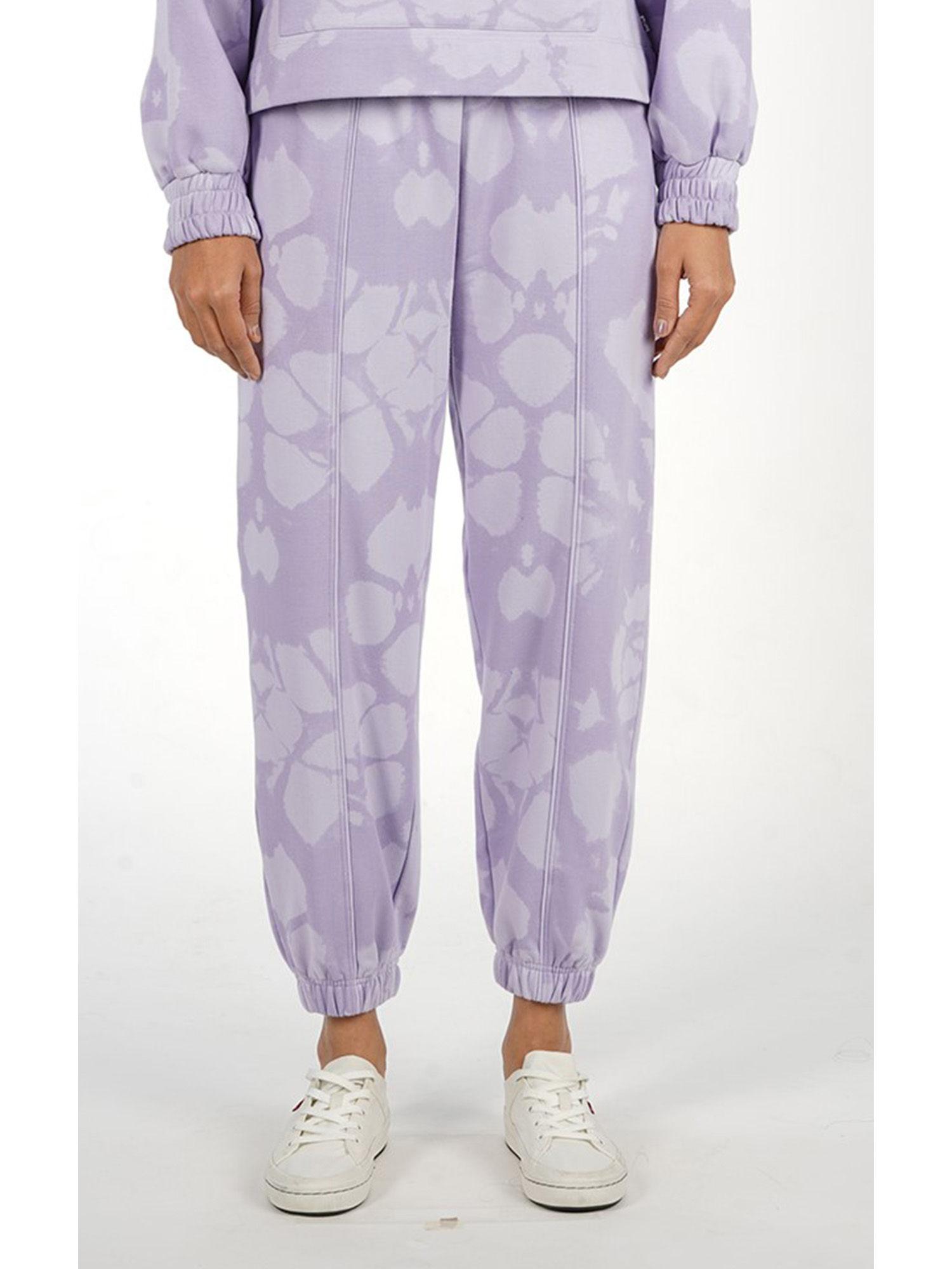 women relaxed fit purple joggers