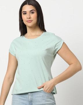 women relaxed fit round-neck t-shirt