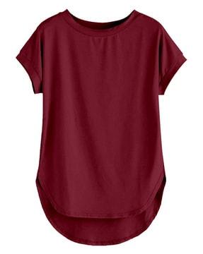 women relaxed fit round-neck top