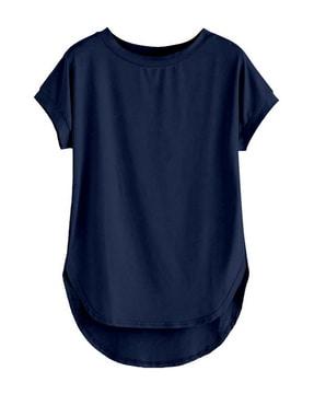 women relaxed fit round-neck top