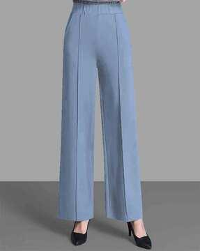 women relaxed fit single-pleat pants