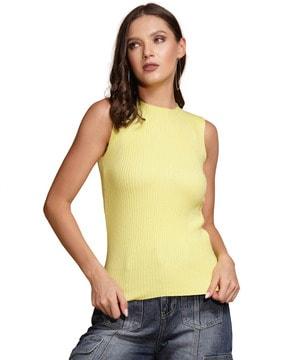 women relaxed fit sleeveless top