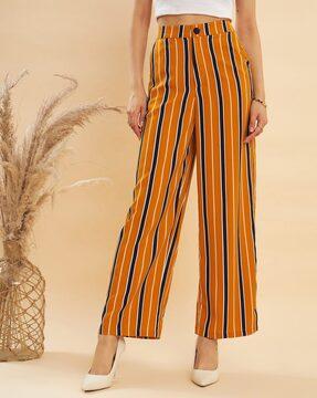 women relaxed fit striped pants