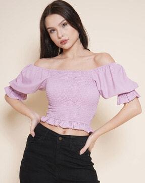 women relaxed fit top with short sleeves