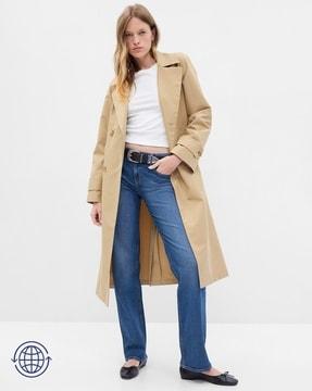 women relaxed fit trench coat