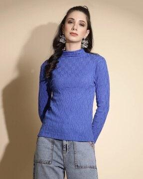 women relaxed fit turtleneck top