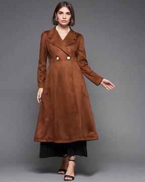 women relaxed fit v-neck trench coat