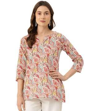 women relaxed fit v-neck tunic