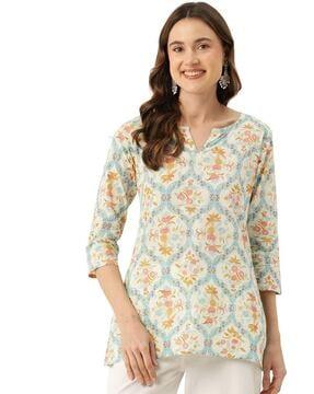 women relaxed fit v-neck tunic