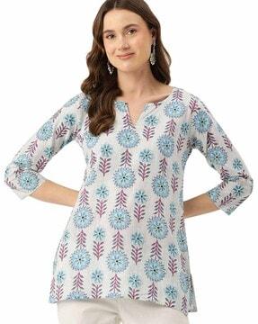 women relaxed fit v-neck tunic