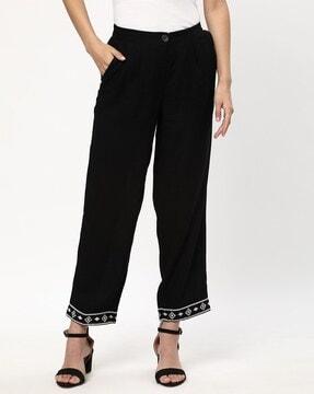 women relaxed fit wide leg pants