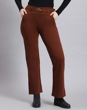 women relaxed jeggings with belt