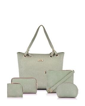 women reptilian handbag with sling bag & wallets