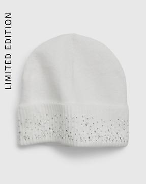 women rhinestone beanie