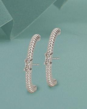 women rhodium-plated ear cuffs