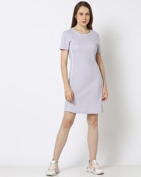 women ribbed a-line dress