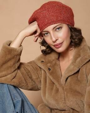 women ribbed beret