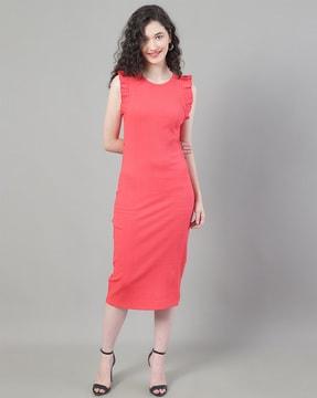 women ribbed bodycon dress