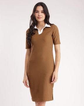 women ribbed bodycon dress