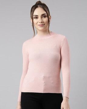 women ribbed fitted top