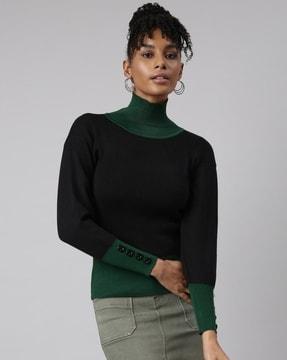 women ribbed fitted top