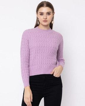 women ribbed high-neck pullover