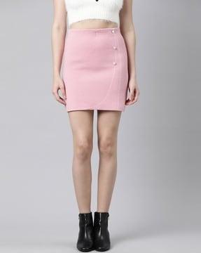 women ribbed pencil skirt