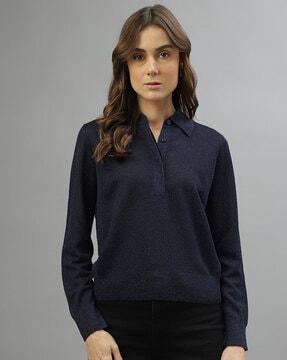 women ribbed pullover
