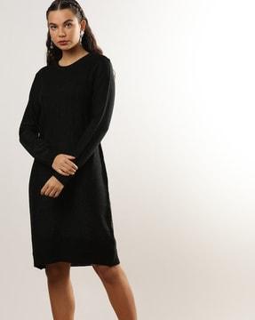 women ribbed sheath dress