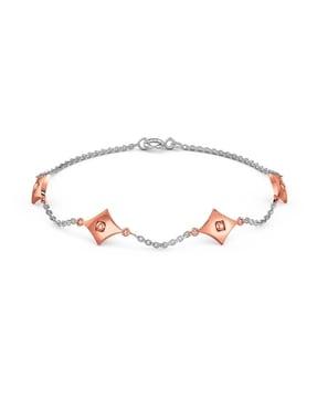 women rose gold geometric bracelet