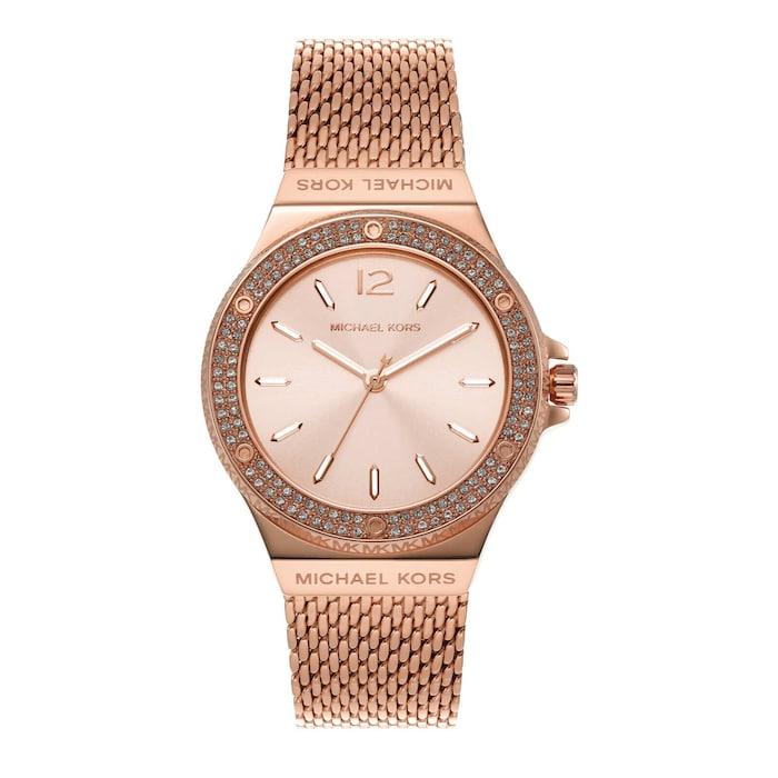 women rose gold lennox analog quartz watch