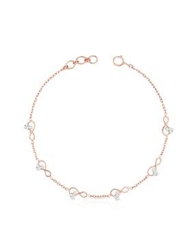 women rose gold link bracelet